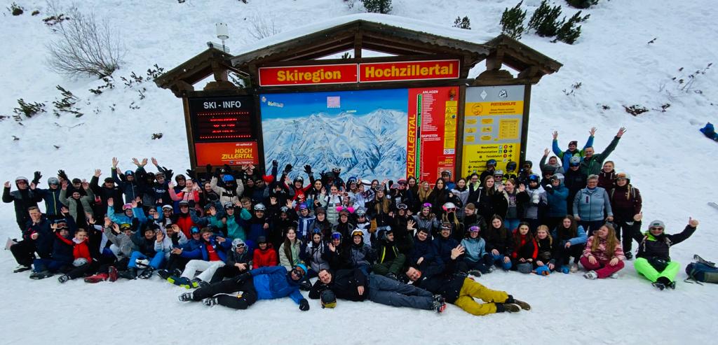 Gruppenbild der Skifahrt der Jahrgangsstufe 9